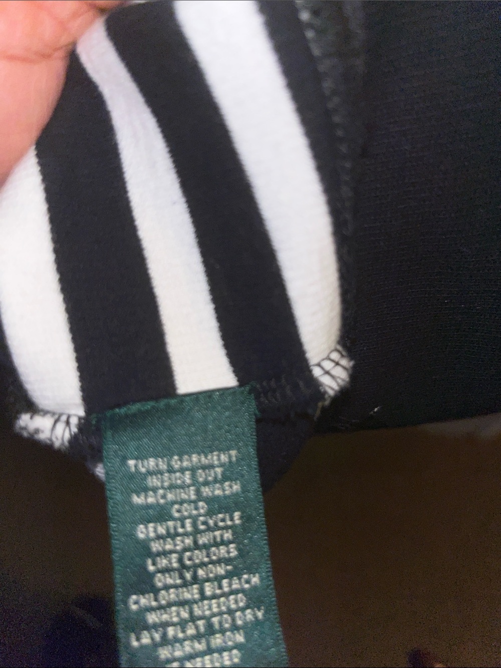 Lauren Ralph Lauren Black & White Striped Casual Button-Front Shirt - Picture 8 of 16